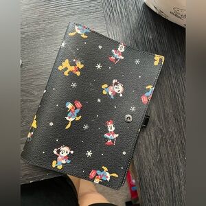 Coach leather notebook cover